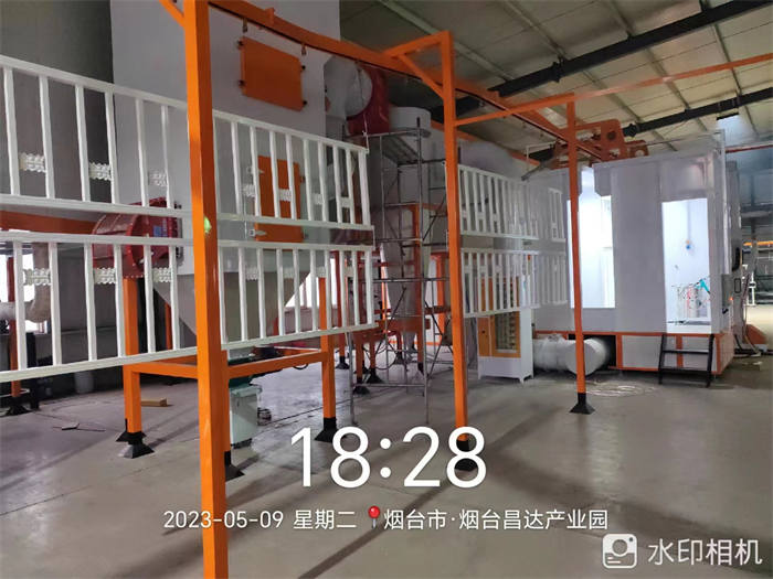 烟台护栏喷粉线项目-加快设备调试，力促项目投产