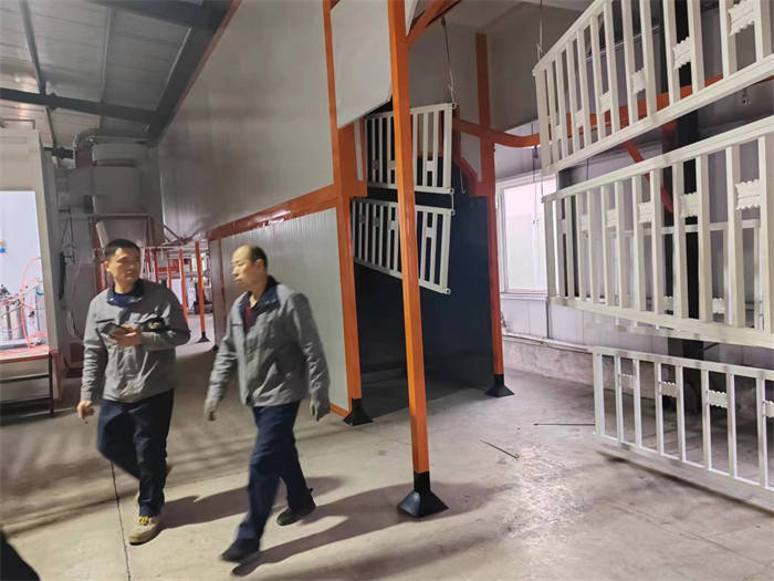 烟台护栏喷粉线项目-加快设备调试，力促项目投产