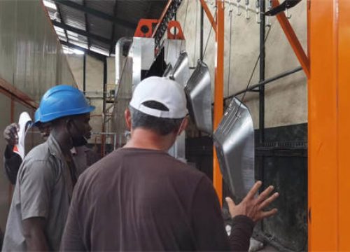 海外出征丨非洲科特迪瓦喷粉流水线调试中